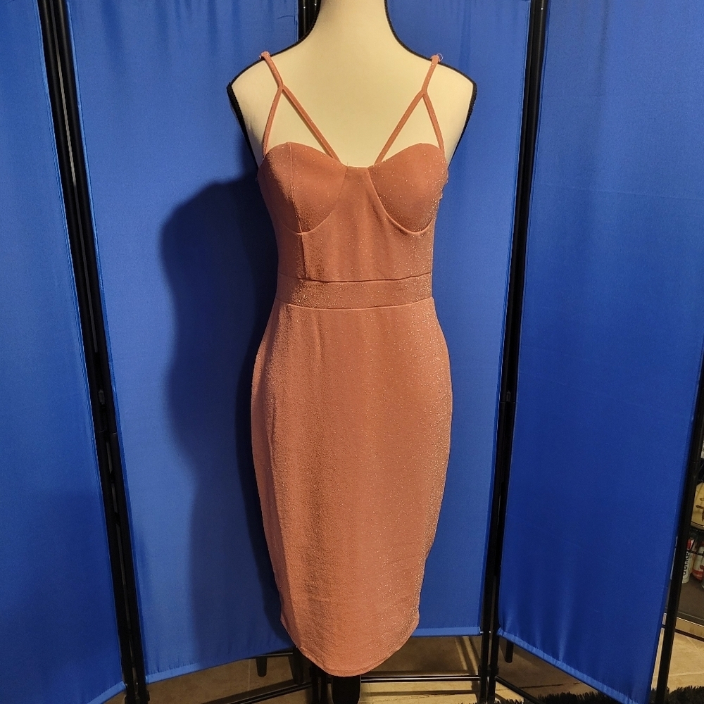 Fiesta Blush Pink Midi Dress